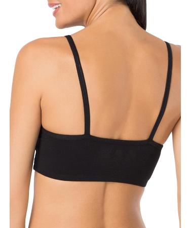 Fruit of the Loom Women's Spaghetti Strap Cotton Sports Bra Value Pack - 4-Pack, Black/White/White/Grey, Size 36 - Buy Online on GoSupps.com
