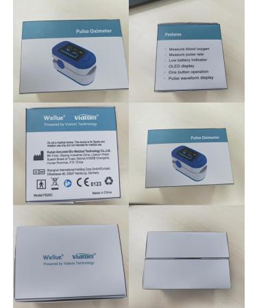 Wellue Fingertip Pulse Oximeter - Accurate Blood Oxygen Saturation & Heart Rate Monitor | O2 Meter with Lanyard & Batteries - Fast International Shipping - Buy Online on GoSupps.com