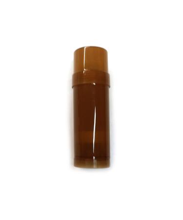 (5) Empty Clear Plastic Deodorant Containers (Brown) - 2.2 Oz Cylinders