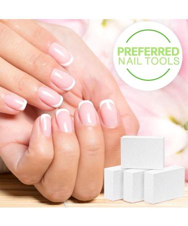 Maryton Nail Buffer Mini Block File 100/120 Grit Disposable Bulk 130 Count (White) - Buy Online on GoSupps.com