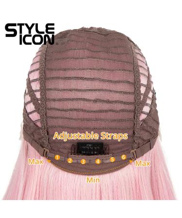 Style Icon 38â Super Long Straight Wigs Lace Front Wigs 6â Deeper Middle Part Lace Hairline Pink Wig (38"  PINK15) 38" PINK15 - Buy Online on GoSupps.com