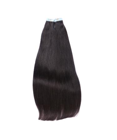 Buy #1B Black Brown Tape In Hair Extensions - 40cm | 100% Remy Real Hair - Tresse by Novon - International Shipping - Buy Online on GoSupps.com