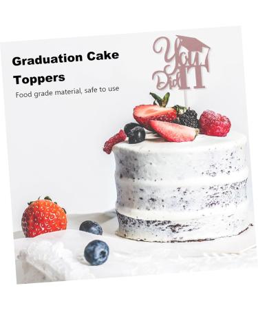 COLLBATH 10pcs 2021 top hat Insert card paper cup dessert paper glitter food picks Cake Topper Socket gold cake picks decorate Trench digger letter cake baking paper Birthday Cake Golden 13x13.5cm - Buy Online on GoSupps.com