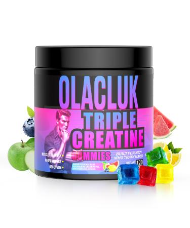 OLACLUK Monohydrate Gummies for Women Prework Supplement with Collagen & L-Taurine Sugar-Free with 5000 mg Creatine Monohydrate Supports Muscle Growth Non-GMO