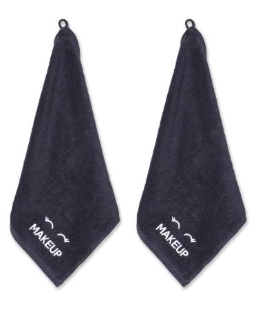 Bleach Safe Black Makeup Towels - 12 Pack | Ultra Soft Cotton Face Washcloths - Buy Online on GoSupps.com