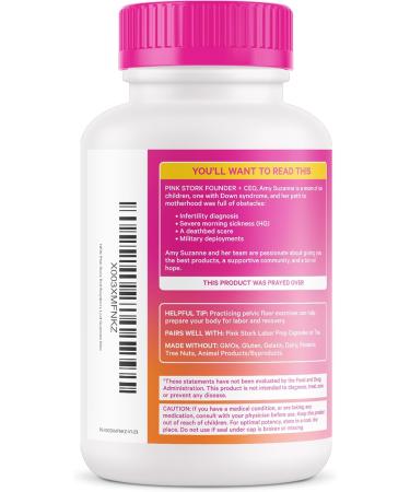 Pink Stork Red Raspberry Leaf Gummies - Third Trimester Labor Prep + Postpartum Mood Essentials with Evening Primrose Oil + Black Cohosh - 60 Vegan Gummy Supplements Non-GMO - Buy Online on GoSupps.com