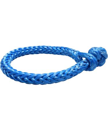 QIQU 1/4 80mm Single Leg Soft Shackle - Blue - Ideal for Sailing, Climbing, Camping & Recovery - Buy Online on GoSupps.com