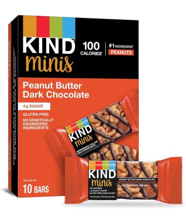 KIND Minis Peanut Butter Dark Chocolate Gluten Free 100 Calories Low Sugar 80 Count Peanut Butter Dark Chocolate 80 - Buy Online on GoSupps.com