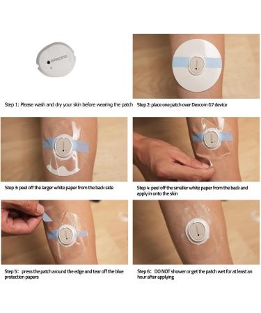 Adhesive Patches for Dexcom G7 - Waterproof Transparent Overpatches - Pack of 20 for 10-14 Days - Perfect Continuous Glucose Monitor Sensor Cover - Buy Online on GoSupps.com