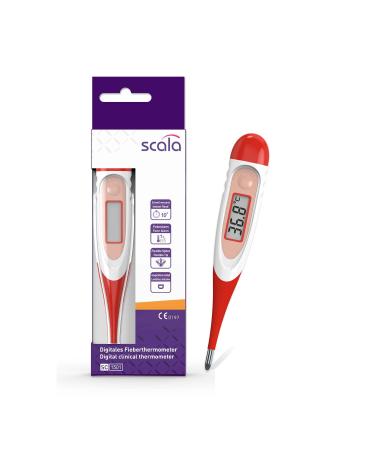 Scala Digital Body Thermometer SC 1501 Flex Speed 10 Seconds red