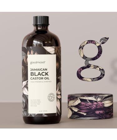 GOODMOOD Jamaican Black Castor Oil 16 oz - Organic Cold Pressed Unrefined - Pure Hair Growth & Skin Care Oil - Natural Solution for Belly Fat - Buy Online on GoSupps.com