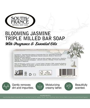 South of France Blooming Jasmine Soap - Organic Shea Butter French Milled 6 oz (2 Pack) - Luxurious Skincare - Buy Online on GoSupps.com