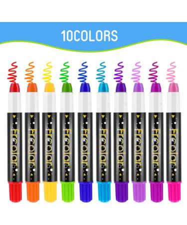 FRCOLOR Hair Chalk for Girls - 10 Color Washable Hair Paint for Kids | Temporary Hair Dye Pens for Halloween & Christmas Makeup - Buy Online on GoSupps.com