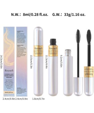 Mascara Volume And Length - Double Effect Lengthening Waterproof Mascara Black | Lengthening Voluminous Essence Mascara for Lifting Curling Multiplying Eye Makeup Hersil - Buy Online on GoSupps.com