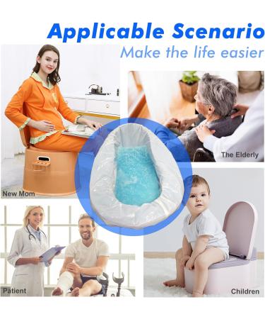 Bedpan with Disposable Liners and Absorbent Pads - Ideal for Elderly Men and Women - Buy Online on GoSupps.com