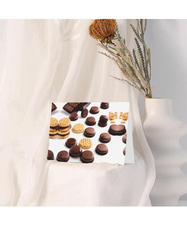 Cookies Food Chocolate Chip Biscuits Pearl Paper Greeting Card - Double-Sided Pearl Effect with Suitable for Various Occasions Cookies Food Chocolate Chip Biscuits One Size - Buy Online on GoSupps.com