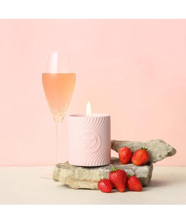 Buy HIGHONLOVE Strawberries & Champagne Massage Candle | Luxurious Soy-Based Natural Massage Candle with Coconut & Hemp Oil - 250g | International Shipping - Buy Online on GoSupps.com