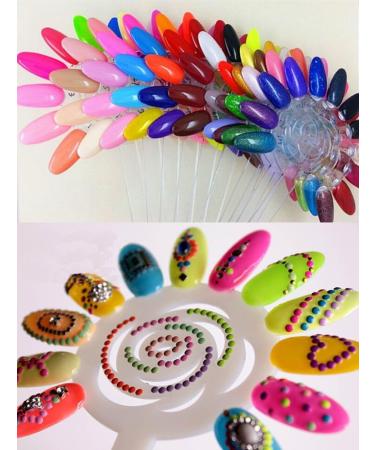 Yueton 240 Tips Nail Art Design Practice Sticks Set - White & Transparent - Buy Online on GoSupps.com