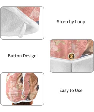 Charming Deer Hair Towel 2 Pack - Super Absorbent Quick Dry Hair Turbans for Women & Girls - Buy Online on GoSupps.com