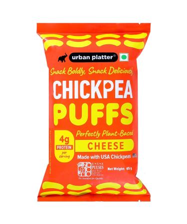 Urban Platter Urban Platter Cheddar Flavored Chickpea Puffs 65g (Crunchy Salty Snack | Plant-Based | 4g Protein Per Serving | American Chickpeas)