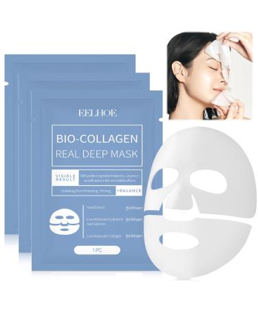 TaimeiMao Bio Collagen Real Deep Mask Korean collagen night mask antiwrinkle and antiaging face mask for hydration antiwrinkle effect cleansing jasmine ointment for dark circles eye cream against