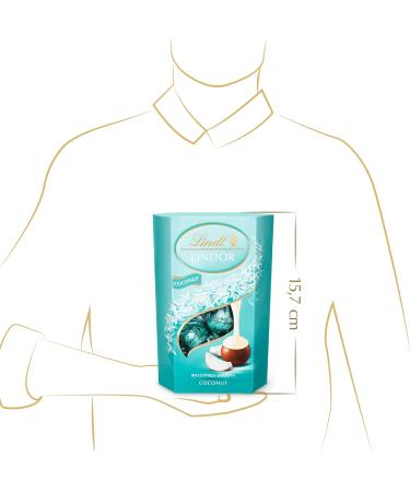Lindt - Cornet LINDOR - Chocolat la Coco - C ur Fondant 200g 11 cm x 16 cm - Buy Online on GoSupps.com