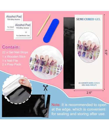 CBOIC 22PC UV Gel Nail Foils - Self-Adhesive Glossy Nail Wraps for Women & Girls | Salon Quality Gel Polish Stickers - Sparkling Enchantment - Buy Online on GoSupps.com