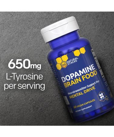 NATURAL STACKS Dopamine Brain Food + Magtech Magnesium Supplement Bundle - Supports Focus Relaxation & Memory* - 240 Total Capsules - Buy Online on GoSupps.com