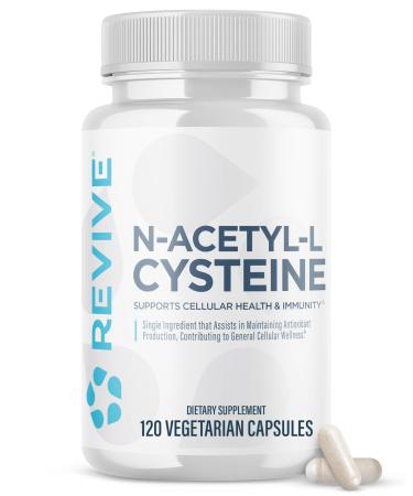 Revive MD NAC Supplement for Men & Women - N-Acetyl Cysteine Supports Respiratory Cardiovascular & Cellular Health - Antioxidant & Immune Support (120 Capsules 60 Servings)