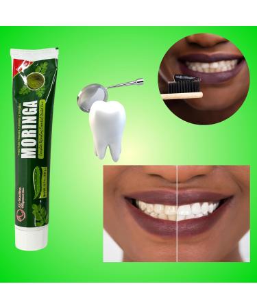 Infinix Moringa and Clove Toothpaste with Myrrh Oil Sage Oil White Oak Bark Clove and Menthol - Paraben Free Refreshing Oral Care for Sensitive Teeth - Halal - Pack of 3 - Buy Online on GoSupps.com