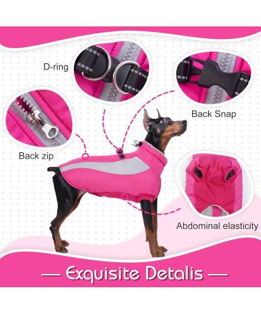 Kuoser Waterproof Dog Winter Coat for Small Medium Large Dogs - Rose X-Small - Buy Online on GoSupps.com