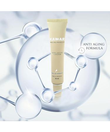 KAWAR Dead Sea Anti-Aging Face & Neck Cream | Hyaluronic Acid Collagen & Niacinamide | Best Anti-Wrinkle Moisturizer for Men & Women - 1 oz - Buy Online on GoSupps.com