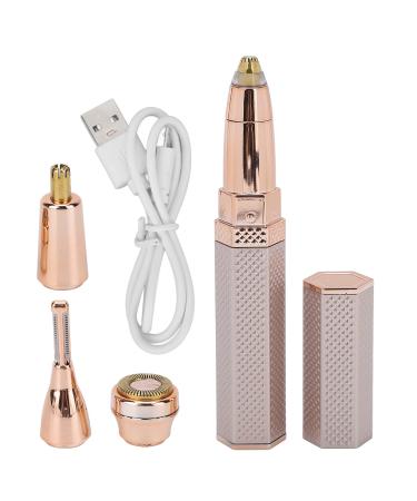 Electric Eyebrow Trimmer Waterproof Lightweight 4 in 1 Interchangeable Heads Body Hair Remover for Women Men for Face Lips Armpit Leg Body