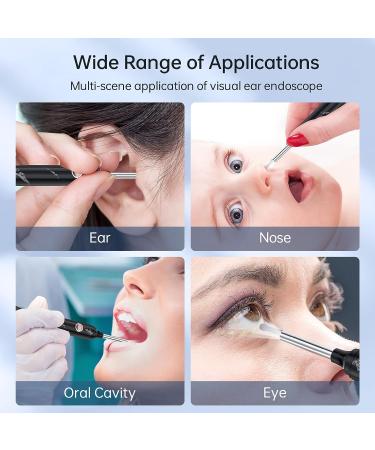 Wireless HD 1080P Ear Wax Removal Tool Camera | Waterproof Ear Cleaner Endoscope with 6 LED Lights | Compatible with iPhone, iPad & Android | for Kids, Adults & Pets | Antique Black - Buy Online on GoSupps.com