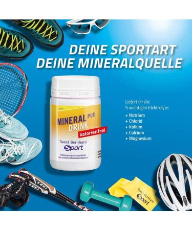 Sanct Bernhard Sport Mineral Pur Drink Lemon 100g - Electrolyte Balance Calorie-Free Lactose-Free Gluten-Free - German Made Lab Tested Mineral Drink - Buy Online on GoSupps.com