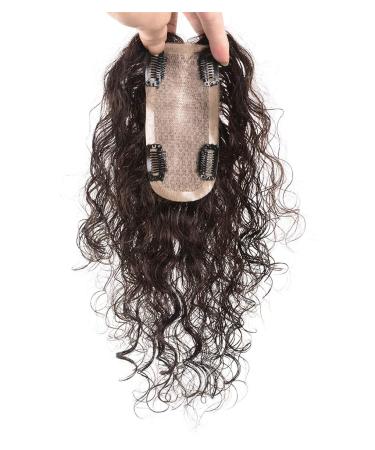 Curly Wig for Women | Natural Hairline Silk Base Clip-In Human Hair Topper | 12 Black for Thin Hair - Buy Online on GoSupps.com