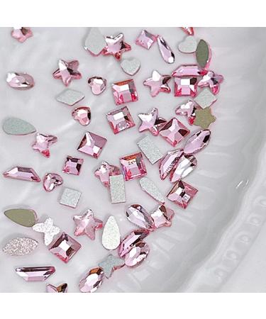 FEIlei 100Pcs Mixed Glass Crystal Hybrid Diamond Rhinestones Nail Art Decorations Drop Rhombus Flatback Stones 3D Gems - Buy Online on GoSupps.com