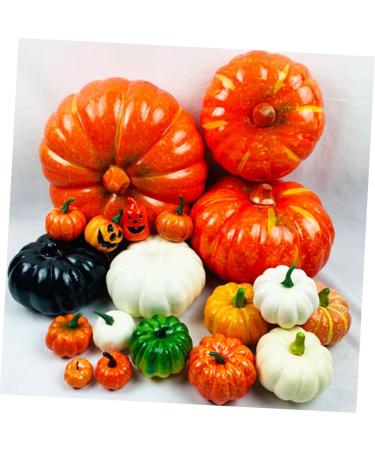 IMIKEYA 6pcs Halloween Pumpkin Crafts Halloween Foam Pumpkins White Pumpkins Orange Decor Simulation Artificial Pumpkin Painted Pumpkins Fake Pumpkins Diy Shape Mini Decorations - Buy Online on GoSupps.com