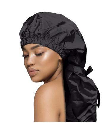 DONNA SHOWER & CONDITIONING SATIN BRAID CAP MIDNIGHT