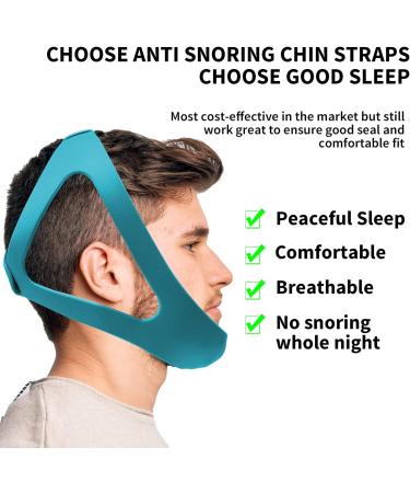Babyfond Upgrade Anti Snore Chin Strap - Adjustable & Breathable Sleep Aid for Men Women - Stop Snoring CPAP Users - Larger Jaw Support Belt (Blue) - Buy Online on GoSupps.com