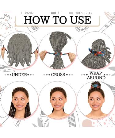 6 Pcs Colorful Spiral Lock Hair Ties for Thick Long Hair - Bohemian Dreadlock Accessories for Women Men - Bendable Wire Ponytail Holders - 6 Styles (Stylish) - Buy Online on GoSupps.com