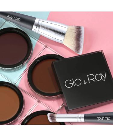 Gloray Dual Ended Makeup Brush - Premium Foundation & Concealer Brush for Blending Contouring & Concealing | Liquid Cream Powder Makeup - Buy Online on GoSupps.com