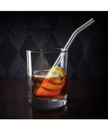 HeykirHome 4-Pack Reusable Glass Straws 8.5''x10mm - Straight & Bent with Travel Case and Cleaning Brushes - Ideal for Smoothies, Tea, Juice - Buy Online on GoSupps.com