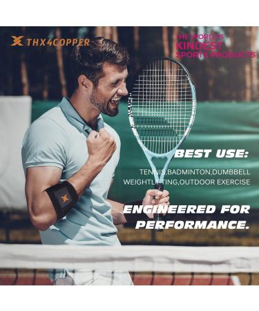 THX4Copper Adjustable Compression Forearm Bandage - Pain Relief Elbow Support for Throwing Tennis & Golfers - Buy Online on GoSupps.com