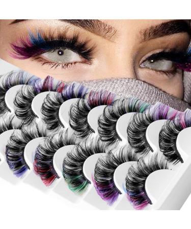 Beaupretty 7 Pairs Fake Eyelashes False Lashes Fake Lashes Cosmetic Lashes Cluster Lashes Curl Lash Clusters False Eyelashes Colored Lashes Chemical Fiber Extend European and American - Buy Online on GoSupps.com