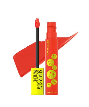 Maybelline Super Stay Matte Ink Liquid Lip Color  Moodmakers Lipstick Collection  Long Lasting  Transfer Proof Lip Makeup  Pleasure Seeker  Red  1 Count 440 PLEASURE SEEKER 0.17 Fl Oz (Pack of 1) 1 COUNT