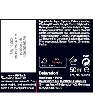 NIVEA Q10 Power Night Cream-Mask (1 x 50 ml) anti-aging cream enriched with Q10 and creatine moisturizing neck & d collet cream nourishing women's facial care - Buy Online on GoSupps.com