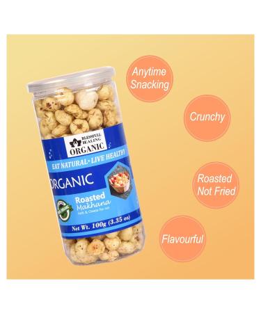 Blessfull Healing Makhana with Roasted Organic Herbs & Cheese Flavor - 100g | Healthy Snack for International Shipping - Buy Online on GoSupps.com