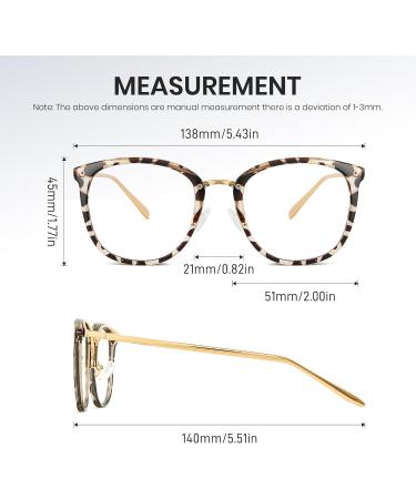 Cyxus Photochromatic Glasses - UV 400 Blue Light Filter Cat Eye Frame for Men & Women (Leopard 01-33) - Buy Online on GoSupps.com