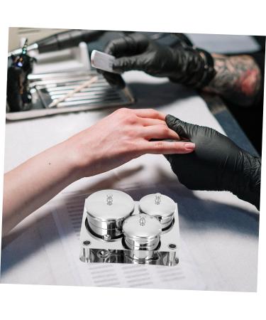 FOMIYES 5 Sets Nail Art Storage Jar Container with Lid Metal Bracket Manicure Cup Dappen Dish Cup Mini Nail Polish Kit U as Acrilicas Metal Holder Metal Stand Liquid Stainless Steel Tool - Buy Online on GoSupps.com